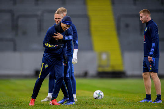 Kristoffer Olsson and Ludwig Augustinsson of the Swedish