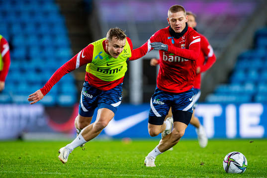Marius Lode and Julian Ryerson of the Norwegian national