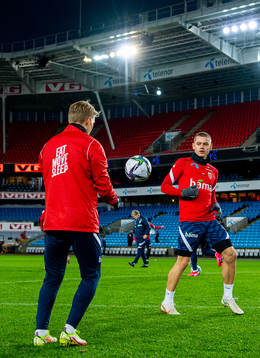 Martin Ødegaard and Julian Ryerson of the Norwegian
