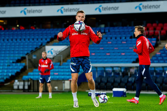 Marius Lode of the Norwegian national football team