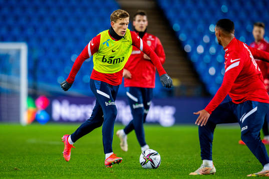 Marcus Holmgren Pedersen of the Norwegian national football