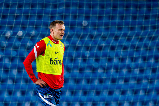 Marius Lode of the Norwegian national football team