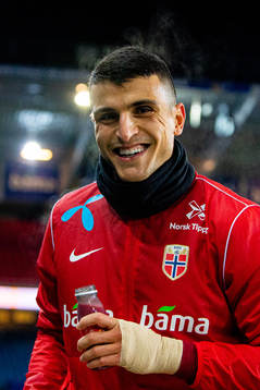 Mohamed Elyounoussi of the Norwegian national football team