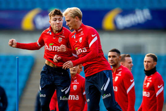 Fredrik André Bjørkan and Morten Thorsby of the Norwegian
