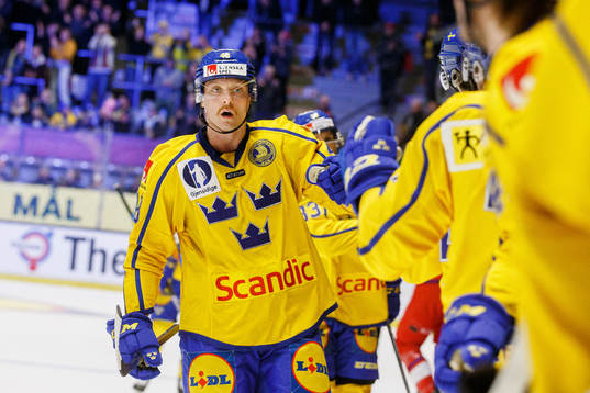 Sveriges Carl Klingberg jublar