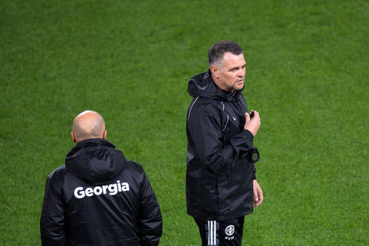 Head coach Willy Sagnol of the Georgian national football