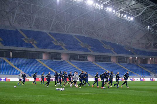 General view of the Swedish national football team’s