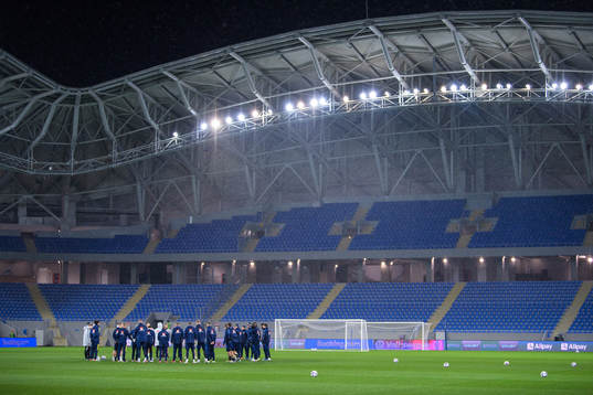 General view of the Swedish national football team’s