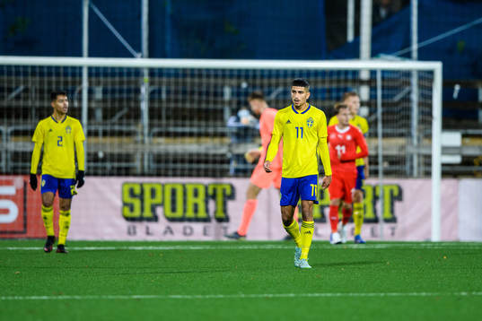 Sveriges Arash Motaraghebjafarpour och Ahmed Qasem deppar