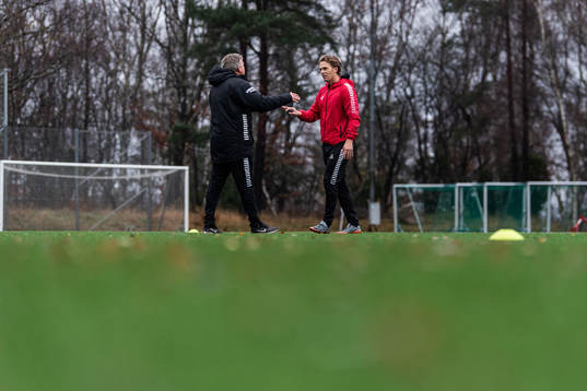 Assisterande tränare Jörgen Ericson och tränare Fredrik