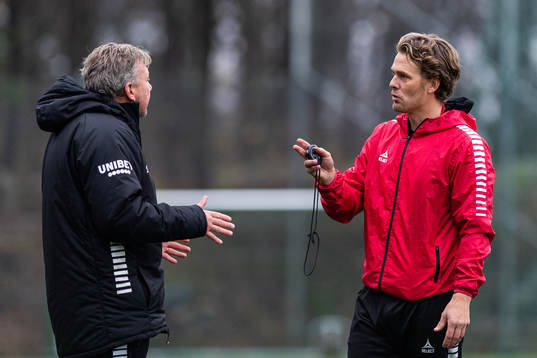 Assisterande tränare Jörgen Ericson och tränare Fredrik