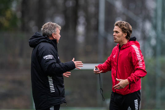 Assisterande tränare Jörgen Ericson och tränare Fredrik