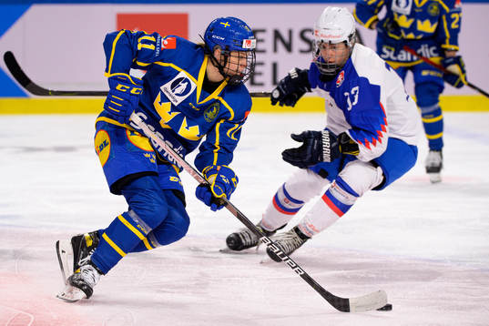Josefin Bouveng of Sweden and Romana Haluskova of Slovakia