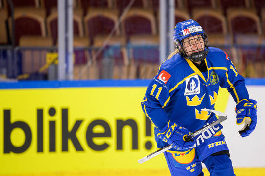 Josefin Bouveng of Sweden celebrates the 0-3 goal