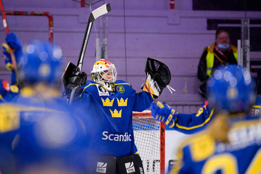 Goalkeeper Sara Grahn of Sweden celebrates