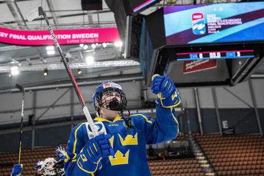 Lina Ljungblom of Sweden celebrates