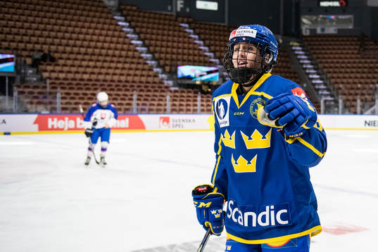 Hanna Olsson of Sweden celebrates