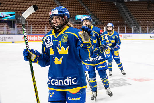 Maja Nylen-Persson of Sweden celebrates
