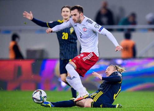 Otar Kakabadze of Georgia and Emil Forsberg of Sweden