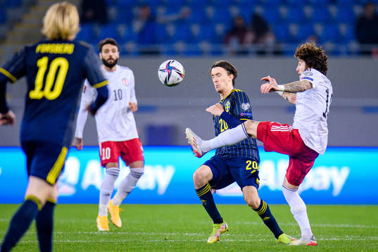 Kristoffer Olsson of Sweden against Giorgi Tsitaishvili of