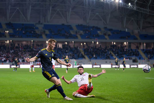 Emil Krafth of Sweden and Irakli Azarov of Georgia