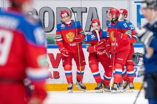 Ilya Ivantsov of Russia celebrates scoring 2-0