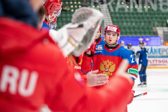 Ilya Ivantsov of Russia celebrates scoring 2-0