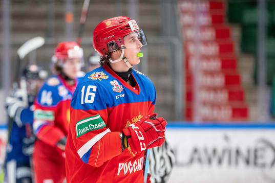 Daniil Kuzmin of Russia looks dejected