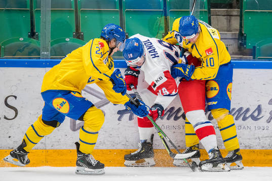 Elliot Ekmark and Victor Sjöholm of Sweden against Tobias