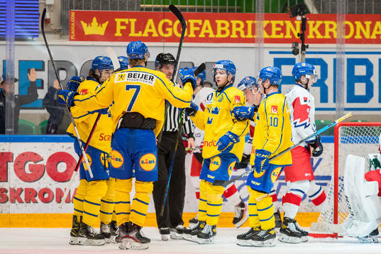 Daniel Ljungman of Sweden celebrate with teammates