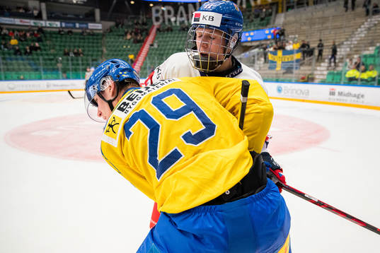 Daniel Torgersson of Sweden and Jiri Kulich of Czech