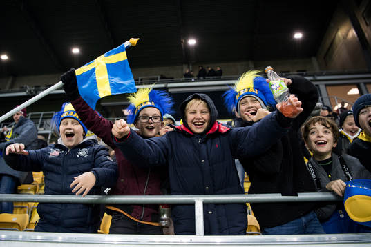 Spectators in the stand