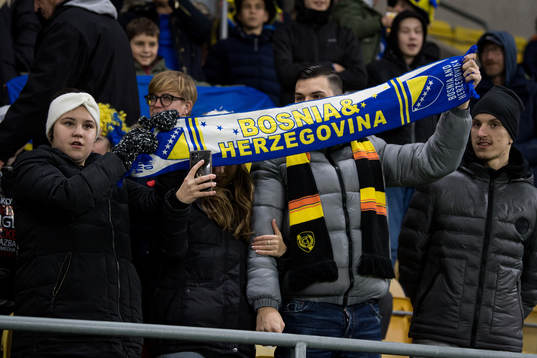 Spectators in the stand