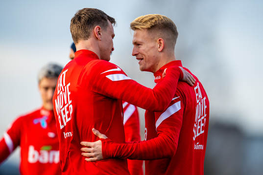 Marius Lode and Andreas Hanche-Olsen of the Norwegian