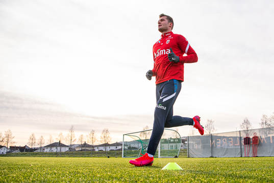 Alexander Sørloth of the Norwegian national football team