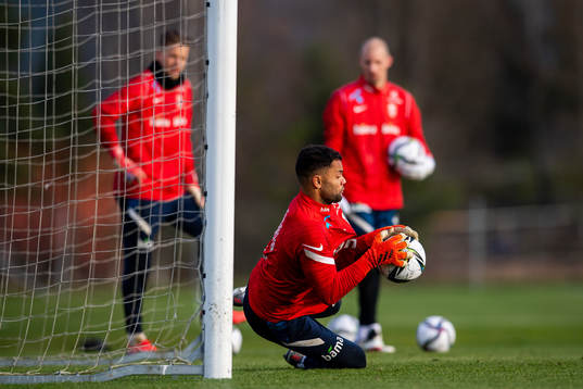 Goalkeeper Sten Grytebust of the Norwegian national