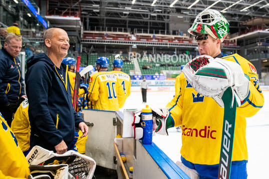 Goalkeeper Calle Clang of Sweden