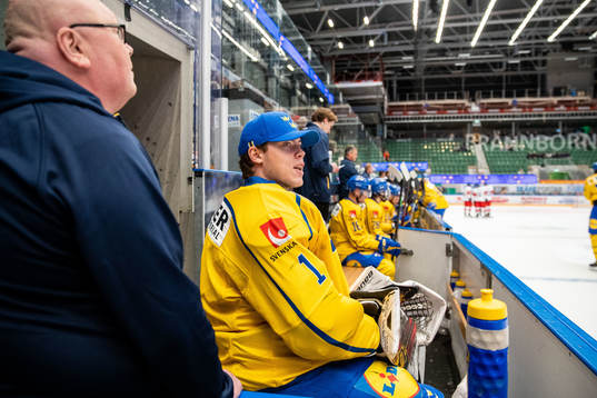 Goalkeeper Jesper Wallstedt of Sweden