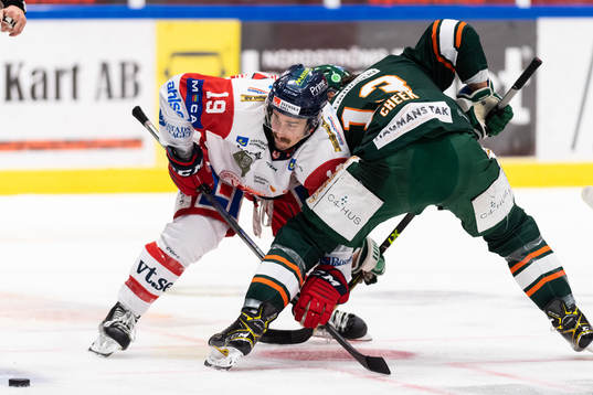 Kristianstads Trevor Cheek och Västerviks Jens Holmström