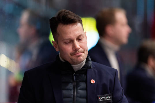 Västerviks tränare Martin Gudmundsson deppar