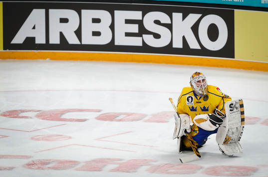 Goalkeeper Gustaf Lindvall of Sweden