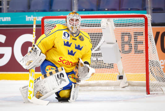 Goalkeeper Gustaf Lindvall of Sweden