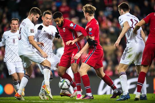 Elvis Stuglis and Igor Tarasovs of Latvia against Joshua