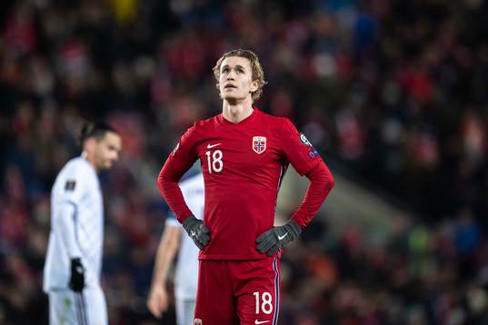 Ola Solbakken of Norway looks dejected