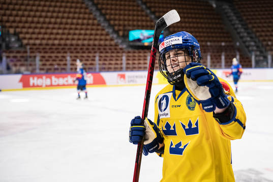 Emma Nordin of Sweden celebrates