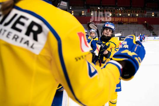 Emma Nordin of Sweden celebrates