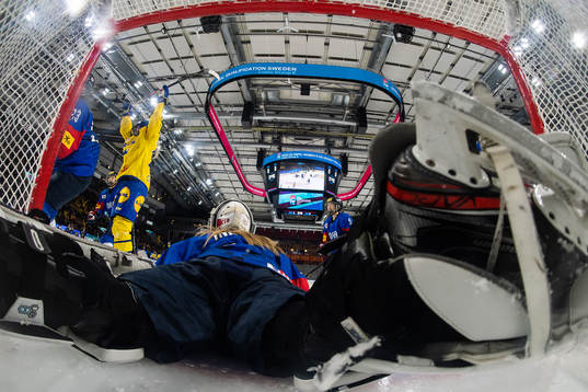 Olivia Carlsson of Sweden celebrates