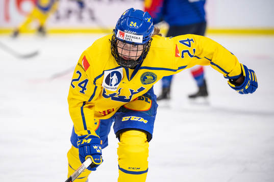 during the Olympic Qualification ice hockey game between