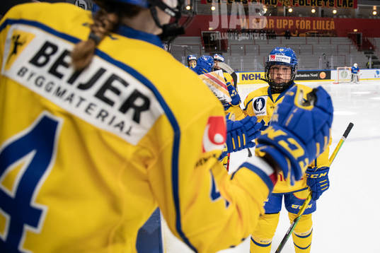 Maja Nylen-Persson of Sweden celebrates