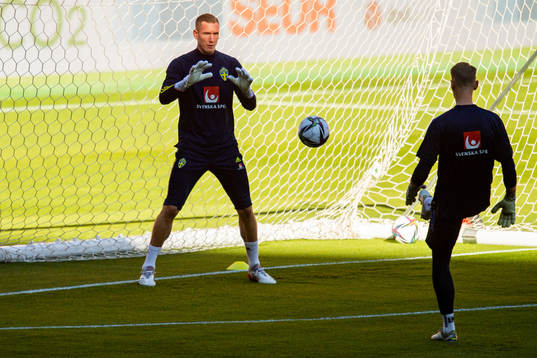 Goalkeeper Robin Olsen of the Swedish national football team